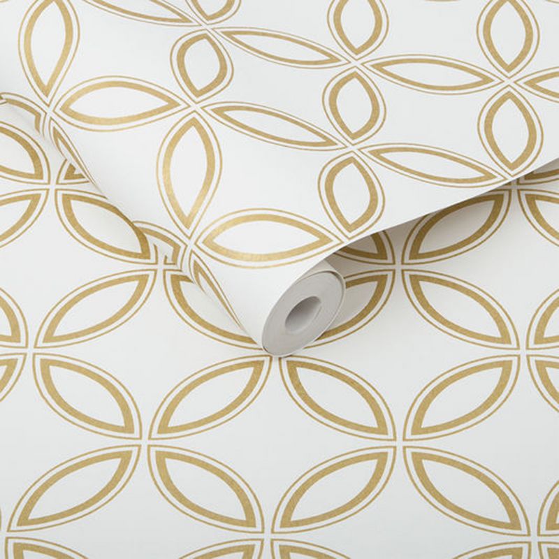 Eternity Gold Geometric Paste the Wall Wallpaper, 3 of 5