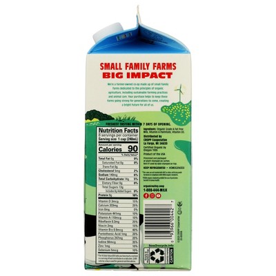 Organic Valley Skim Unflavored Milk - 64oz