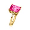 Ross-Simons 5.35-5.25 ct. t.w. Pink and White Topaz Ring in 18kt Gold Over Sterling - 3 of 4