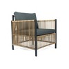 Coolbibila-PE Wicker Sofa Set Brown, 2 Pieces Single Sofa With Gray Cushion, Patio Furniture Set 2 Piece, Accent Chairs For Outdoor - 2 of 4