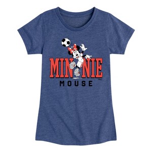 Girls' - Disney - Minnie Name Soccer Fitted Short Sleeve Graphic T-Shirt - 1 of 4