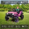 12V Kids Ride On Truck, Electric Car Toy with Extra Wide Seat & Legroom, Remote Control,3 Speeds,LED Lights,Music & USB - 3 of 4