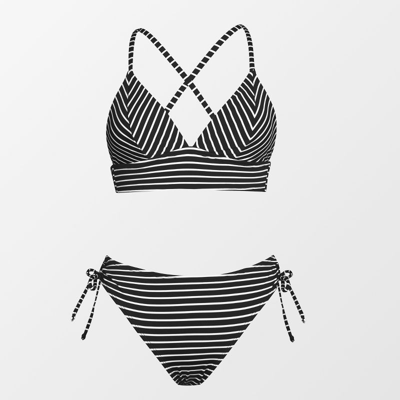 Women's Striped Triangle Bikini Set Swimsuit - Cupshe, 3 of 6