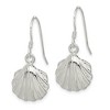 Black Bow Jewelry 12mm Polished Seashell Dangle Earrings in Sterling Silver - 2 of 4