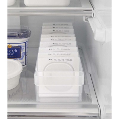 White ABS Plastic Refrigerator Organizer Bin with Dividers