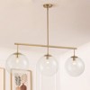 Rennnsan Nestara 47"W 3-Light Linear Milk Glass Modern Dimmable Kitchen Island Pendant - 2 of 4