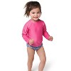 Gerber Baby and Toddler Long Sleeve Solid Swim Rashguard - Pink - 6-9 Months - 2 of 4