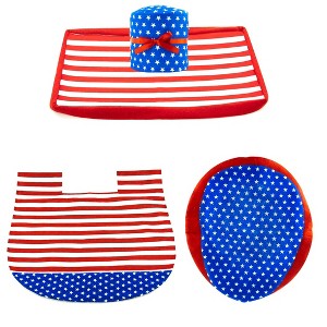 Lexi Home Patriotic Toilet Seat Cover & Rug Bathroom Accessory Set - 1 of 4