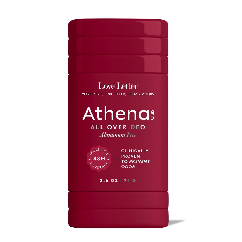 Athena Club All Over Deodorant Stick - Love Letter - 2.6oz: Whole Body, Fresh Scent