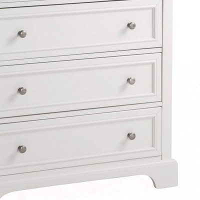 Cottage Charm Off-White Storage Chest with Felt-Lined Drawer
