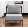 HomeRoots 28" Gray And Black Fabric Side Chair - 2 of 4