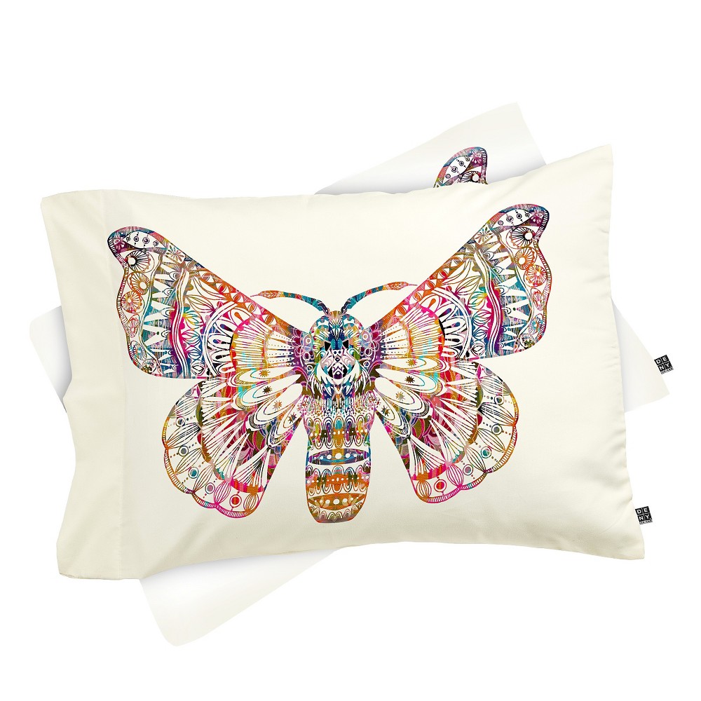 Photos - Pillowcase Stephanie Corfee Artsy Moth Pillow Sham Standard Pink - Deny Designs