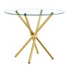 NicBex Dining Table for 4 Morden 36.6" Round Glass Dining Table Dining Room Table with Glass Tabletop and Form Base for Dining Room - 4 of 4