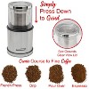 Brentwood 75-Gram Electric Stainless Steel Wet-and-Dry Coffee Bean, Herb, and Spice Grinder with 2 Removable Bowls, CG-162S in Black - 4 of 4
