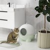 PawHut Hooded Cat Litter Box, Large Kitty Litter Pan with Lid, Scoop, Leaking Sand Pedal, Top Handle, Light Green - 3 of 4