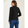 INSPIRE CHIC Women's Notch Lapel One Button Casual Suit Linen Blazer - 3 of 4
