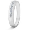 Pompeii3 Mens 1/4ct Diamond Wedding Ring 10k White Gold Anniversary Band - 4 of 4