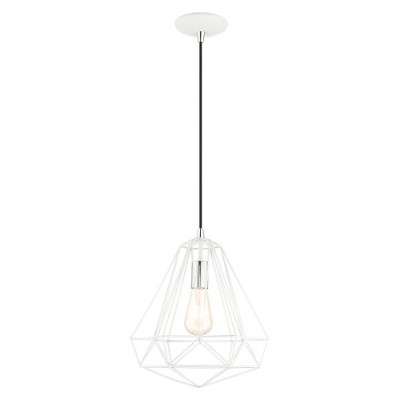 Livex Lighting Knox 1 - Light Pendant In Shiny White : Target