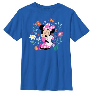 Boy's Minnie Mouse Easter Bunny Hug T-Shirt - 1 of 4