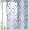 Kate Aurora 2 Piece Charlotte Clover Trellis Grommet Top Sheer Voile Window Curtain Panels - 3 of 3