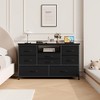 ODK 8 Drawer TV Cabinet, Dresser TV Stand for 50 Inch TV, TV Console Table with Storage, Adjustable Feet, for Living Room, Bedroom - 2 of 4