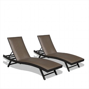 PAGED Outdoor Chaise Lounge Pool Lounge Chairs with Pillow Breathable Sling Mesh for Patio, Beach, Lawn - 1 of 4