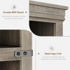 Farmhouse Bookcases - 5 Tier Bookshelf with Doors, 70 Inch Tall, Wooden Storage Cabinet, Suitable for Living Room, Home, Office, Bedroom, White - 4 of 4