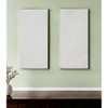 HomeRoots Set of Two White Metal Abstract Hanging Dimensional Sculptures - 2 of 4
