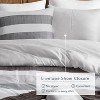 3Pcs Stripe Print Comforter Sets, Contemporary Style Lightweight Fluffy Bedding, Premium Textile Bed Set with Matching Shams - 4 of 4