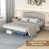 Tangkula Queen Size Metal Bed Frame Platform Headboard & Footboard W/Storage Sliver - 4 of 4