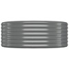 vidaXL Garden Raised Bed Powder-coated Steel 126.8"x39.4"x14.2" Gray - 4 of 4