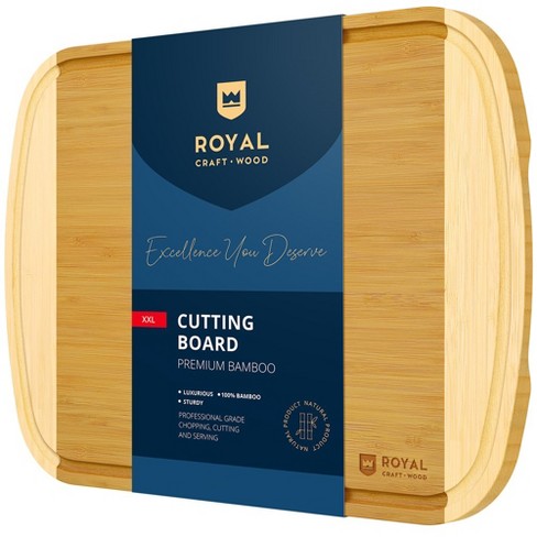 Royal Craft Wood X-LARGE Organic Bamboo Cutting Board