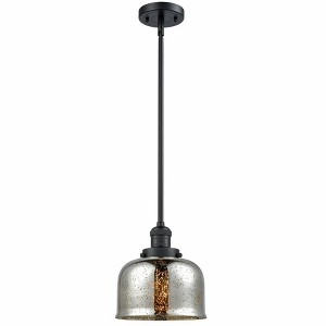 Bell - 1 Light Stem Hung Mini Pendant In Industrial Style-10 Inches Tall and 8 Inches Wide - 1 of 1