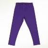 The Pink Picket Fence Louise Girls’ Solid Cotton Leggings – 100% Cotton for Texture-Sensitive Kids - 2 of 4