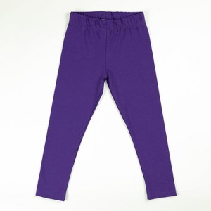 The Pink Picket Fence Louise Girls’ Solid Cotton Leggings – 100% Cotton for Texture-Sensitive Kids - 1 of 4