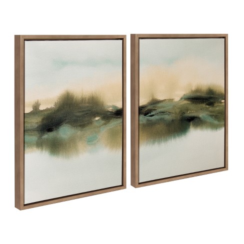 (Set of 2) 18" x 24" Sylvie Meadows Framed Canvas by Amy Lighthall - Kate & Laurel All Things Decor - image 1 of 4