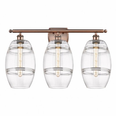 Vaz - 3 Light Bath Vanity In Industrial Style-10.88 Inches Tall and 28 Inches Wide