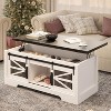 Garvee 47.2" Coffee Table Lift Top – Multifunctional Convertible Top Coffee Table with Ample Storage, Rustic Style for Living Room - 2 of 4