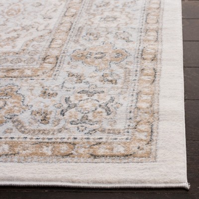 Isabella Cream and Beige Hand-Knotted Rectangular Area Rug