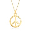 Ross-Simons 14kt Yellow Gold Peace Sign Pendant Size 0.88 - 3 of 4