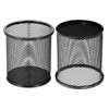 Unique Bargains Metal Large Capacity Round Desk Accessories Mesh Pen Holder - 3 of 4