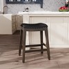 NicBex 24"/32" Bar Stools Set of 2,Counter Height Bar Stools with Nailhead Trim,Bonded Leather Stools for Kitchen Counter & Dining - 3 of 4