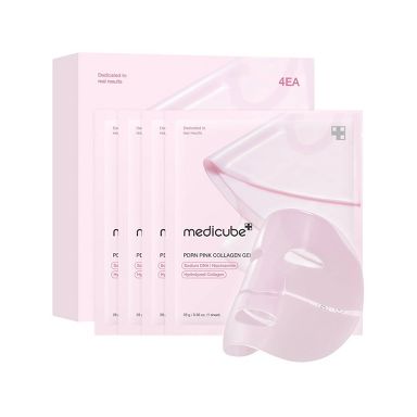 medicube PDRN Pink Collagen Gel Mask Korean Skincare - Travel Size - 0.98oz/4pk: Moisturizing, Firming, Hydrating, Normal Skin