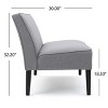 GDFStudio Gravina Contemporary Armless Upholstered Loveseat with Birch Wood Legs - 4 of 4