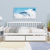 NicBex Twin Size Daybed with Storage 77.3" Wooden Frame Day Bed with Slatted Sides and 2 Spacious Drawers for Apartments, White - 3 of 4