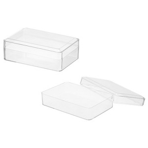 Unique Bargains Acrylic Cube Storage Collectible Display Boxes 2 Pcs Clear - 1 of 4