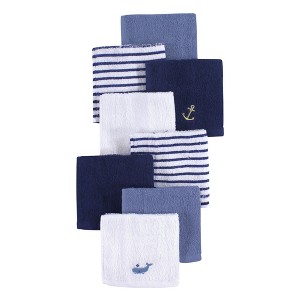 Hudson Baby Infant Boy Super Soft Cotton Washcloths, Anchor, One Size - 1 of 1