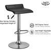 Tangkula Pub Swivel Barstool Set of 2 Height Adjustable Pub Chairs Counter Height Barstool W/PU Leather 360°Rotation Black - 4 of 4