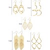 9 Pairs Boho Tassel Earrings Set | Golden & Silver Fringe Dangles for Women - 2 of 4