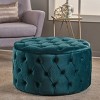 NicBex Ottoman Foot Rest with Buttons Stylish Footstools and Ottomans Round Upholstered Velvet Ottoman for Bedroom, Living Room - 2 of 4